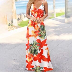 NWT CBR Tropical Maxi Dress
